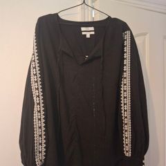 M&S Black linen blend Shirt 24