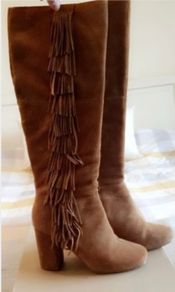 River Island Tan Fringe Boots