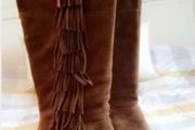 River Island Tan Fringe Boots