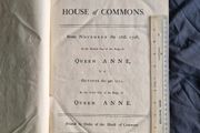 1711 Journals of Parliament Book. Huge Folio Size.