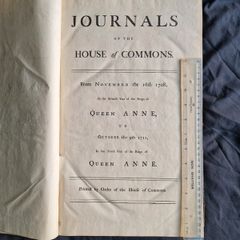 1711 Journals of Parliament Book. Huge Folio Size.