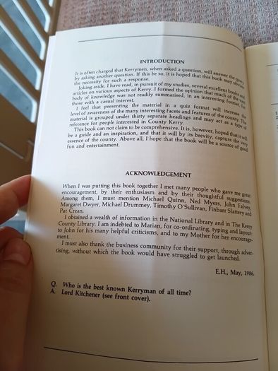1986 Do You Know Kerry? Test Your Knowledge. Eamon Herlihy. Quiz. History. Vintage.