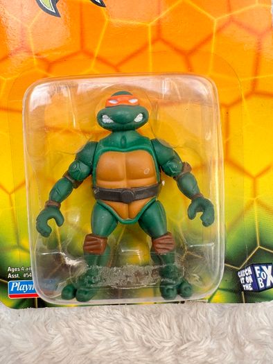 2002 Michelangelo Mini Figure Teenage Mutant Ninja Turtles TMNT Mirage Studios approx. 5.5 cm. Damaged Box Please see photos
