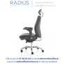 Domino High Back Posture Chair with Arms and Headrest Image 3
