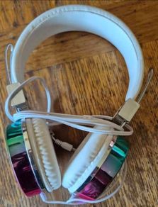 white headphones