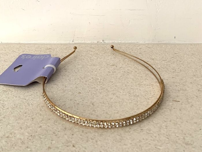 Claire's Gold Diamante Headband NEW