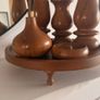 Beautiful 5-Piece Hand-Crafted Wooden Table Centerpiece Image 3