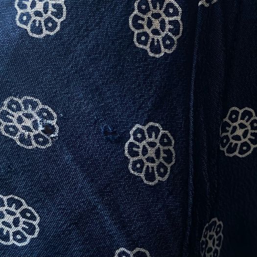 Max Vintage 100% Pure Silk Navy Blue Medallion Dress Size 14