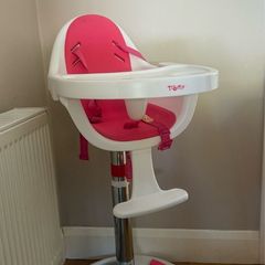 Mamas and Papas Tiamo Baby High Chair Pink White
