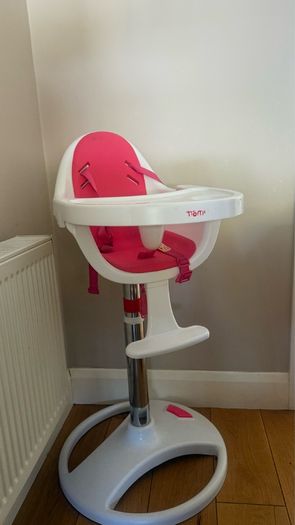 Mamas and Papas Tiamo Baby High Chair Pink White