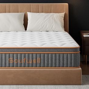 Double Mattresses 10 Inch Hybrid Memory Foam Mattress 4FT6, Pocket Spring Double Mattress Medium Firm with Motion Isolation, Hybrid Zoned Coil Orthopedic Matress in a Box, with OEKO TEX(135x190x25cm)