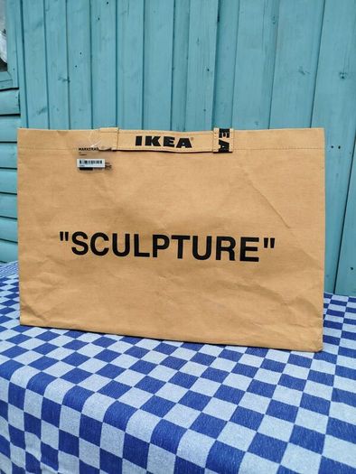 Virgil Abloh Sculpture IKEA Bag