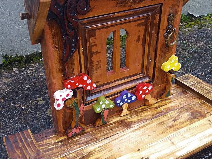 Rustic Fairy Door Floating Shelf