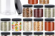 Brand New AKOLAFE Set of 16 Storage Jars with Lids