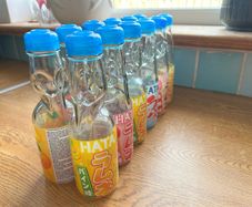12 x Japanese HATA Ramune Glass Marble Bottles