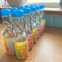 12 x Japanese HATA Ramune Glass Marble Bottles