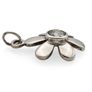 Vintage 935 Sterling Silver & Cubic Zirconia Flower Pendant Image 6