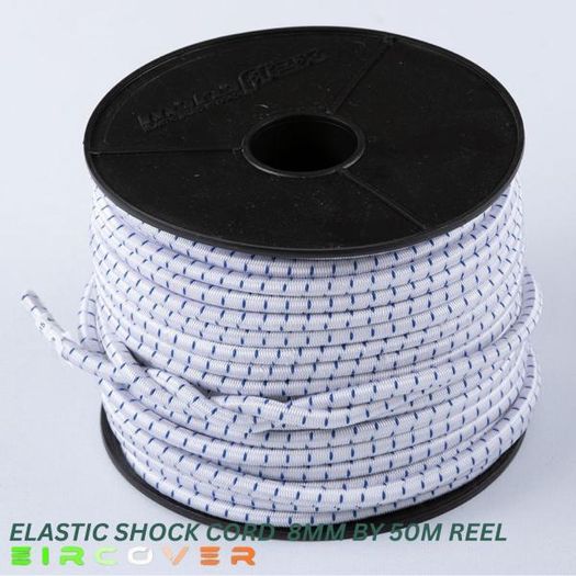 Elastic bungee shock cord 8mm / 20m - Black