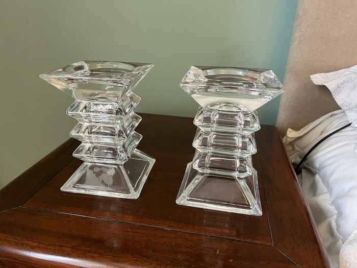 glass candle holders