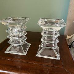 glass candle holders