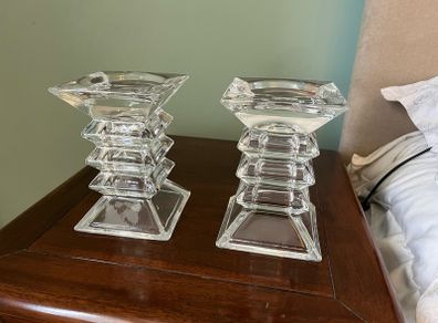 glass candle holders