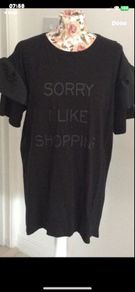 top  bnwt Georgia & John premium brand logo top with ruffled shoulders size medium