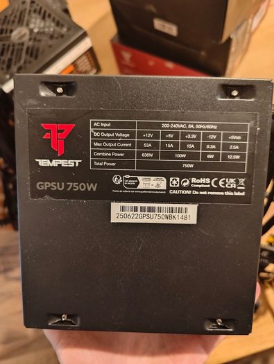Tempest 650W / 750W Power Supply PSU with PCIe connectors