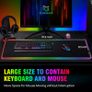 RGB Gaming Mouse Pad, XL Mouse Mat 800x300x5mm, 12 LED Light Modes, Large Mousepad with Premium Micro-Weave Surface, Non-Slip Mouse Mat, Keyboard and Mouse Pad for Desk, Gaming, Office Image 5
