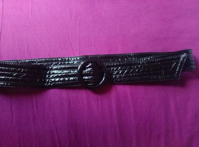 Black latex belt
