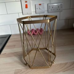Gold finish utesil holder new
