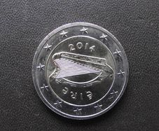2014 Ireland UNC 2 Euro coin