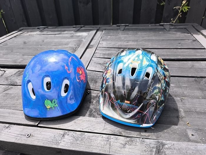 kid bike helmets avengers pjmasks