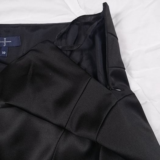 Jasper Conran Black Satin Panel A-Line Flare Midi Skirt 10UK/38EU