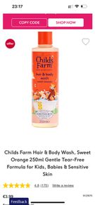 childs farm hair & body wash
