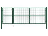 Garden Gate Steel 350x125 cm Green