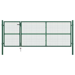 Garden Gate Steel 350x125 cm Green