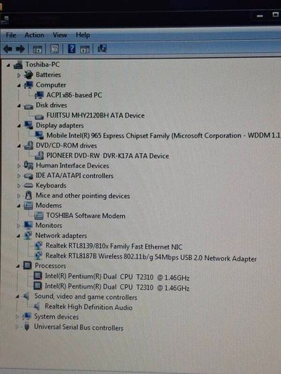 Toshiba Satellite L40 / Intel Pentium Dual 1.46 / 1.5GB RAM/ 120GB Hdd