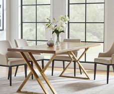Set of 2 Hourglass-Shaped Gold Metal Legs