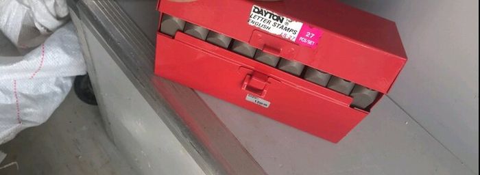 Dayton JS-27 12mm 1/2" English Letter Punch Stamp Set 27pc Steel Metal Box New.