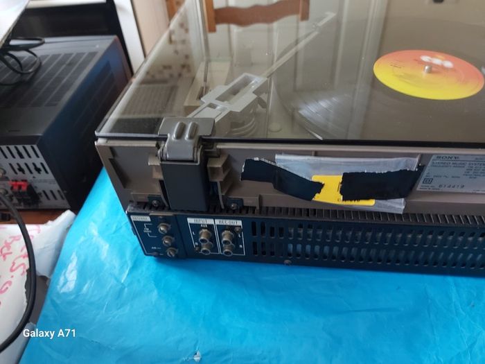 SONY Stereo Music System, Model No. JJ-500, Radio, Tape and Phono (Record), and Auxillary, with 2 Sony Speakers, all functions working, in excellent condition