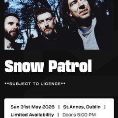 Snow Patrol 31st May St Ann's Park x 3