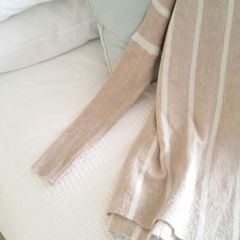 Cream/Beige Striped Jumper/Poncho