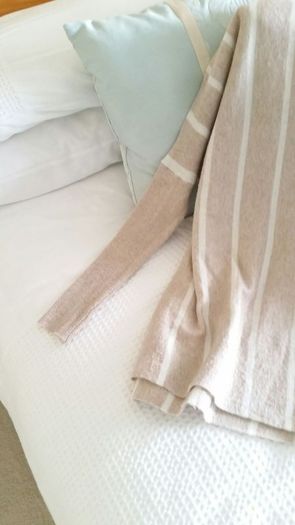 Cream/Beige Striped Jumper/Poncho