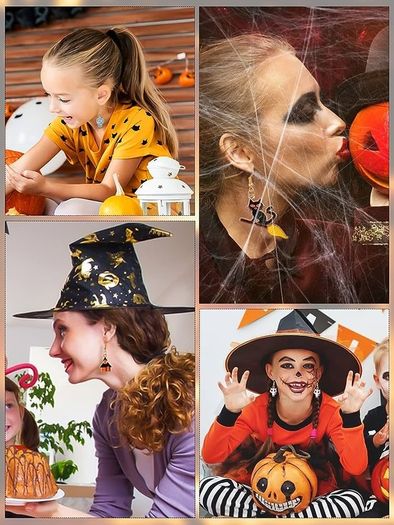 70PCS Halloween Charms for Jewellery Making, Alloy Charms Pendant with 100PCS Ear Hook and 5PCS Necklace Pumpkin Ghost Ornament for Jewelry Bracelet Necklace Crafts Making