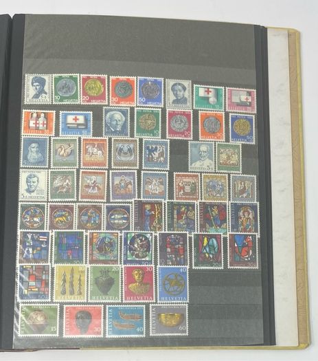 Collection: Switzerland (Helvetia) mainly, Malta, Gibraltar & Andorra Stamps mainy usd but a few mint on 38 pages