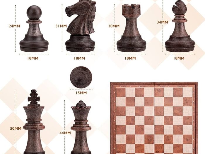NEW SALE | Chess Set and Draughts Board Games 2 in 1 | Magnetic Chess Checkers Board Toys | Travel Folding Board and Chess Piece for Kids and Adult (25x25cm)