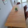 Oak dining table, bench and chairs Image 6