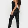 BNWT Pretty Little Thing Black Mesh Ruched Cup Detail Jumpsuit size UK10 EU38 Postage included Image 3