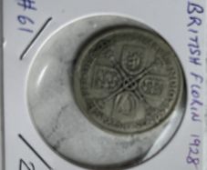 British Florin 1928 (50% silver)