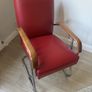 Red upholstery leather Image 4